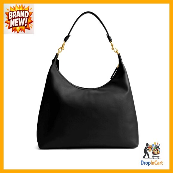 Glovetanned Leather Hobo Shoulder Bag Classic Elegant Minimal Chic Structured